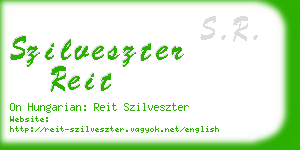 szilveszter reit business card